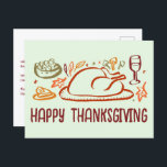 Whimsical Happy Thanksgiving Friendsgiving Custom Postkarte<br><div class="desc">Perfekte niedliche Postkarte, um Familie, Freunden oder Kollegen zu danken! Handgemachte Kunst für Sie! Ideal für einen Erntedank-Urlaub oder ein Fest der Freundschaft - ändern Sie den Text für Ihre Bedürfnisse. Vollständig anpassbar! Klicken Sie auf "Personalisieren" oben, um den Text vorne und hinten zu bearbeiten. Klicken Sie auf "Bearbeiten mit...</div>