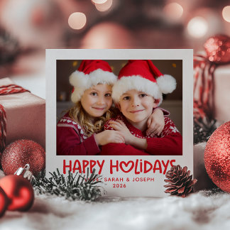 Whimsical Heart Familienfoto Frohe Weihnachten