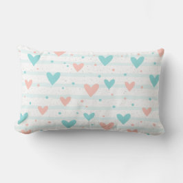 Whimsical Heart gestreift Lendenkissen