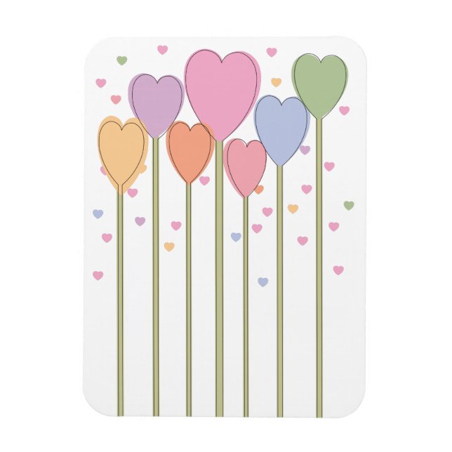 Whimsical Heart Lollipops Magnet (Vertikal)