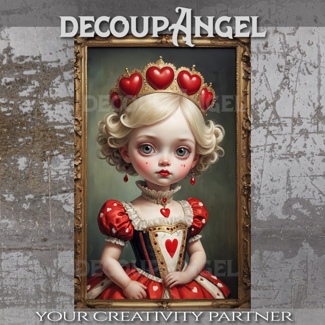 Whimsical Heart Princess - Decoupage - Seidenpapier (Von Creator hochgeladen)