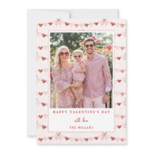 Whimsical Hearts Happy Valentine's Day Photo Card