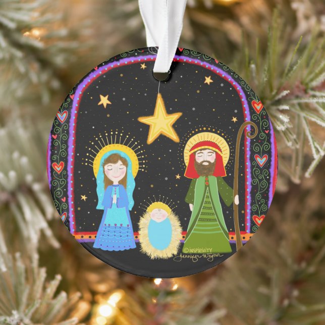 Whimsical Heilige Familie Weihnachten Inspirivity Ornament (Baum)