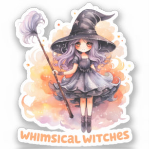 Whimsical Hexen Aufkleber