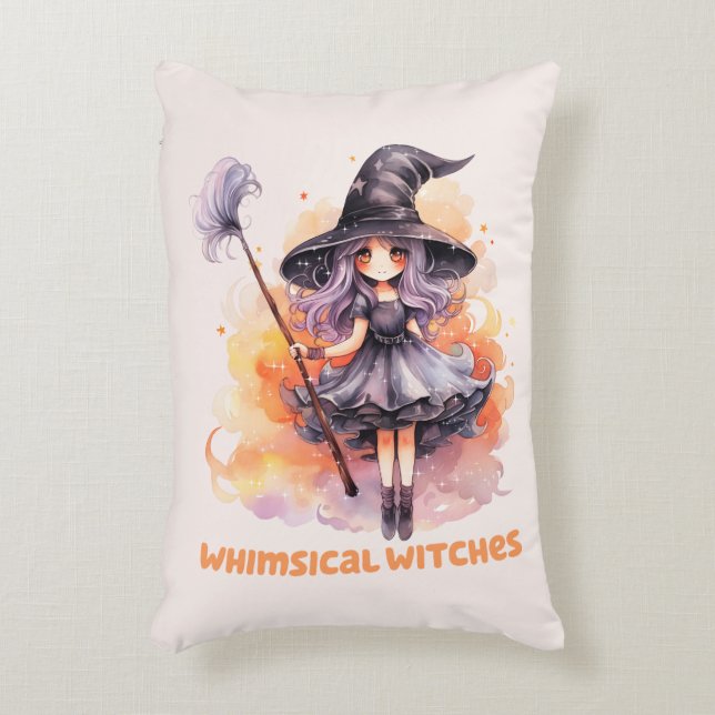 Whimsical Hexen Dekokissen (Vorderseite(Vertikal))