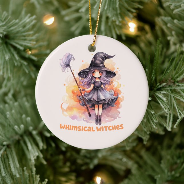 Whimsical Hexen Keramik Ornament (Baum)