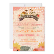 Whimsical Hipster Bicycle Bridal Dusche Einladung