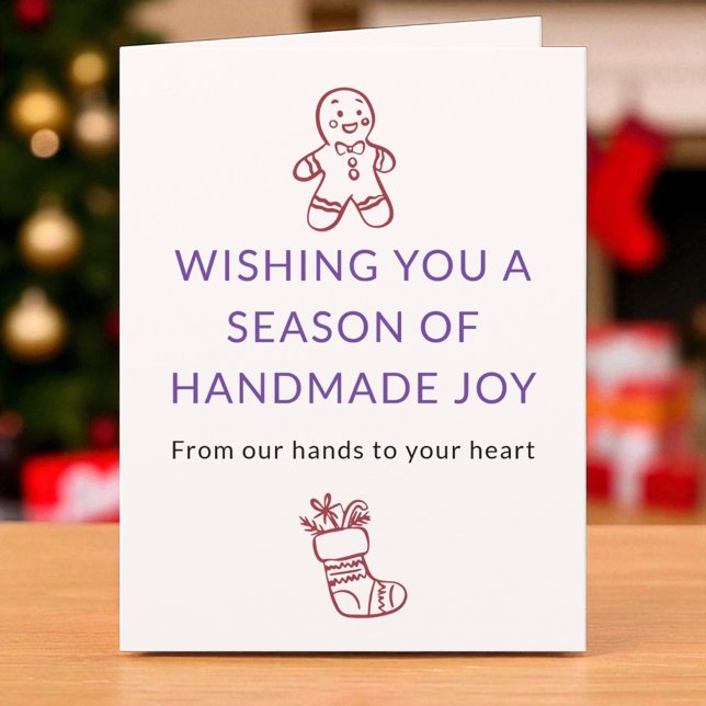 Whimsical Holiday Joy Small Business Weihnachten Dankeskarte (Von Creator hochgeladen)