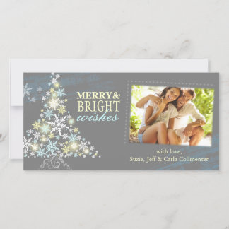 Whimsical Holiday Segings Sparkling Fotokarten Feiertagskarte