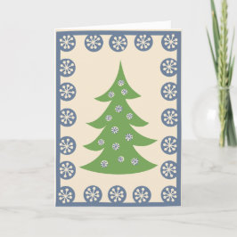 Whimsical Holiday Tree Card Dankeskarte