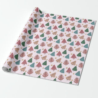 Whimsical Holiday Trees Geschenkpapier