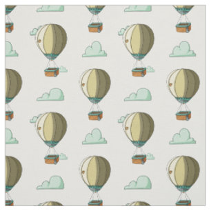 Whimsical Hot Air Ballon Cartoon Kinderzimmer Stoff