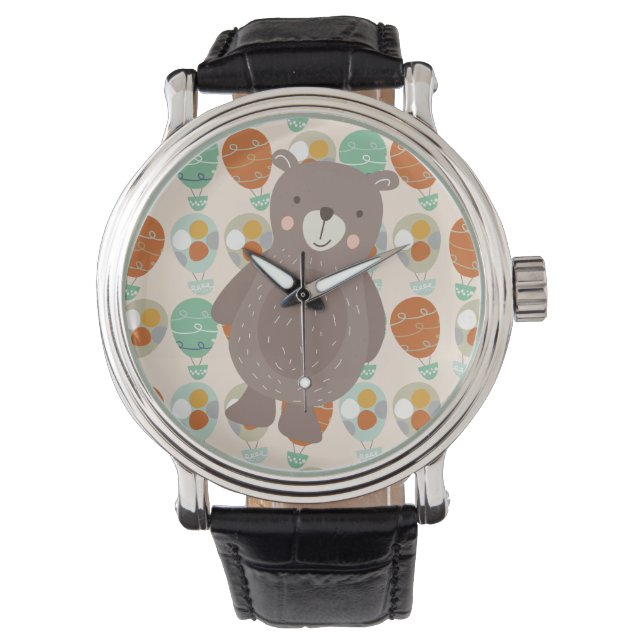 Whimsical Hot Air Ballons Armbanduhr (Vorderseite)