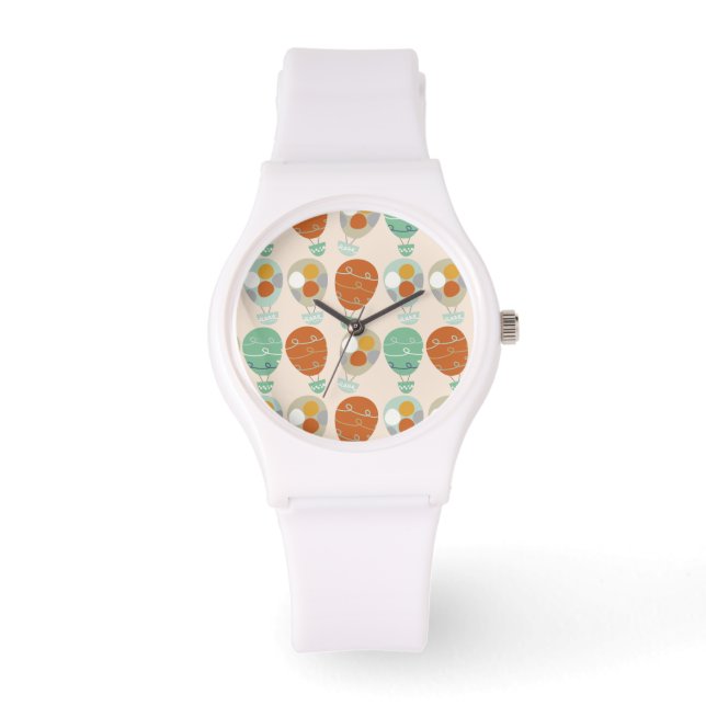 Whimsical Hot Air Ballons Armbanduhr (Vorderseite)