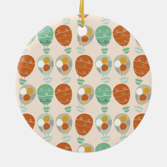Whimsical Hot Air Ballons Keramikornament (Hinten)