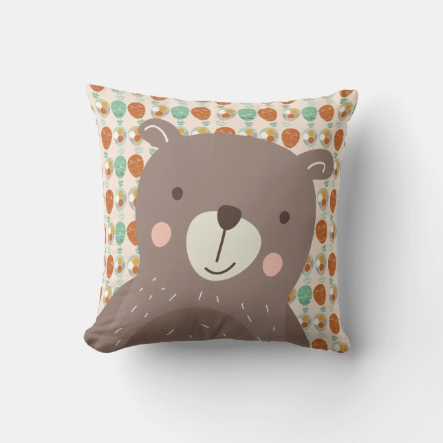 Whimsical Hot Air Ballons Kissen (Vorderseite)