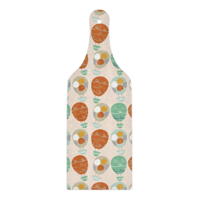 Whimsical Hot Air Ballons Schneidebrett (Vorderseite)