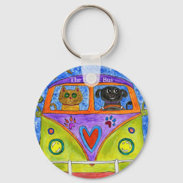 Whimsical Hund und Katze Schlüsselanhänger