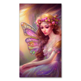 Whimsical Hütte Core Fairy Magnetische Visitenkarte