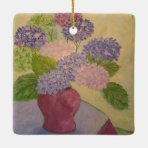 Whimsical Hydrangea Keramikornament