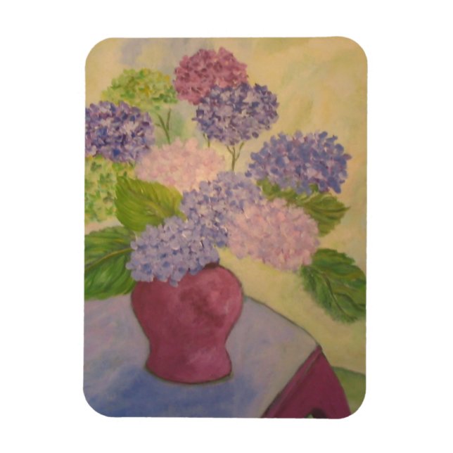 Whimsical Hydrangea Magnet (Vertikal)