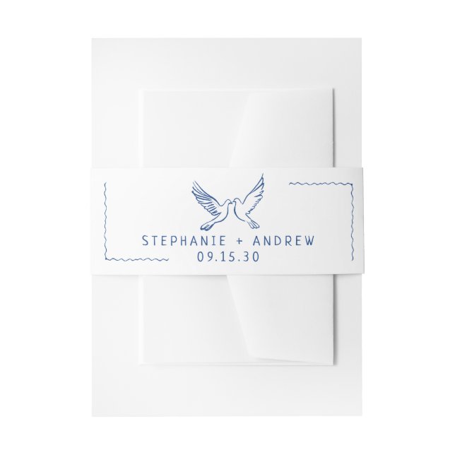 Whimsical Illustriert Wedding Einladungsbanderole (Vorderseite Beispiel)