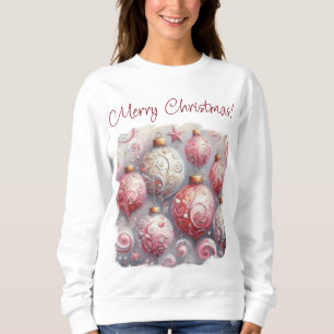 Whimsical Impressionistische Weihnachtsschmuck Pin Sweatshirt