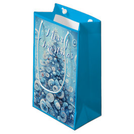 Whimsical Impressionistischer Weihnachtsbaum Blue Kleine Geschenktüte