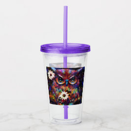 Whimsical Impressionistisches Bläschengemälde Acryltrinkbecher