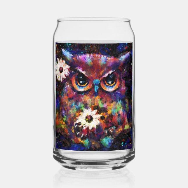 Whimsical Impressionistisches Bläschengemälde Dosenglas (Vorderseite)