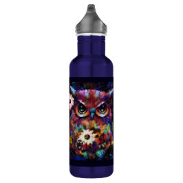 Whimsical Impressionistisches Bläschengemälde Edelstahlflasche