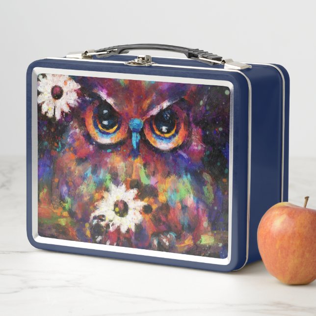 Whimsical Impressionistisches Bläschengemälde Metall Brotdose (Beispiel)