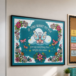 Whimsical Inspirational Poster - Fliegen