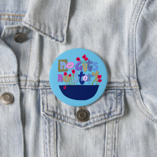 Whimsical inspirierendes Anführungshandschreiben Button