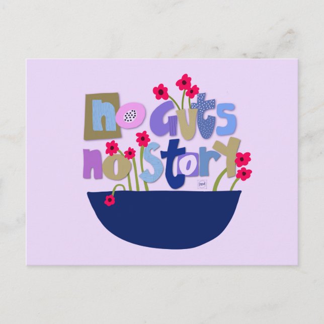 Whimsical inspirierendes Anführungshandschreiben Postkarte (Vorderseite)