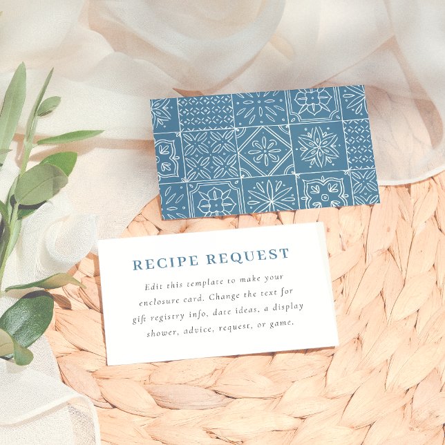 Whimsical Italian Tiles Brautparty Begleitkarte (Von Creator hochgeladen)