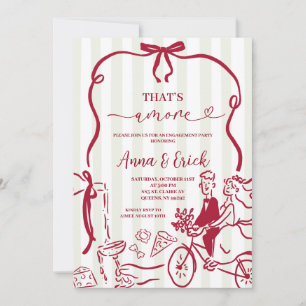 Whimsical Italien That's Amore Verlobungsfeier Einladung
