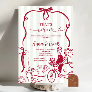 Whimsical Italien That's Amore Verlobungsfeier Einladung