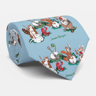 Whimsical Jammin Banjos Musical Krawatte