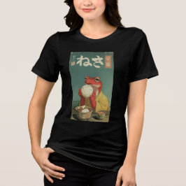 Whimsical Japanese Frog Ukiyo-e Art  Tri-Blend Shirt