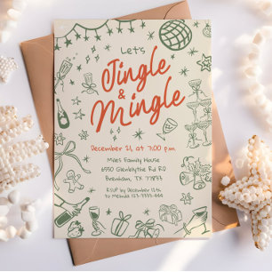 Whimsical Jingle und Mingle Einladung, Holiday Einladung