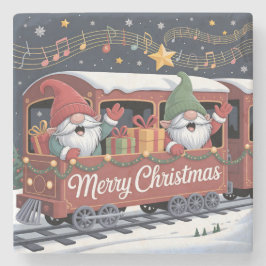 Whimsical Jolly Gnomes Musical Express Steinuntersetzer