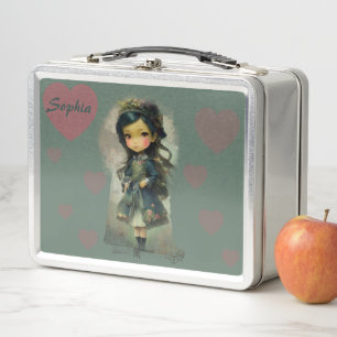 Whimsical Kawaii Fairy Tale Girl Metall Brotdose