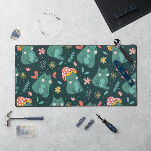 Whimsical Kawaii Frog Desk Mat Schreibtischunterlage