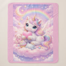 Whimsical Kawaii Pastell Einhorn & Freunde Auf Wol