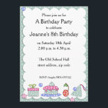 Whimsical Kid Birthday Einladung<br><div class="desc">Ein skurriles Kind zum Geburtstag! Dieses hübsche Polka Dot und Cloud-Design laden Kinder für alle Party ein - Geburtstage, Tee-Party oder Picknicks! Schreiben Sie Ihre eigenen Party-Details für eine wirklich einzigartige Art, Ihre Gäste einzuladen.</div>