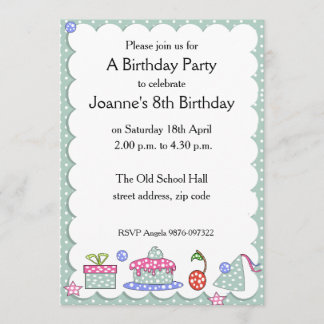 Whimsical Kid Birthday Einladung