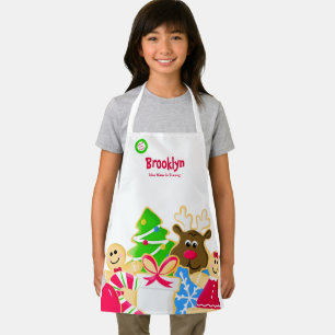 Whimsical Kids Weihnachtsbacken Cookie-Tausch Schürze