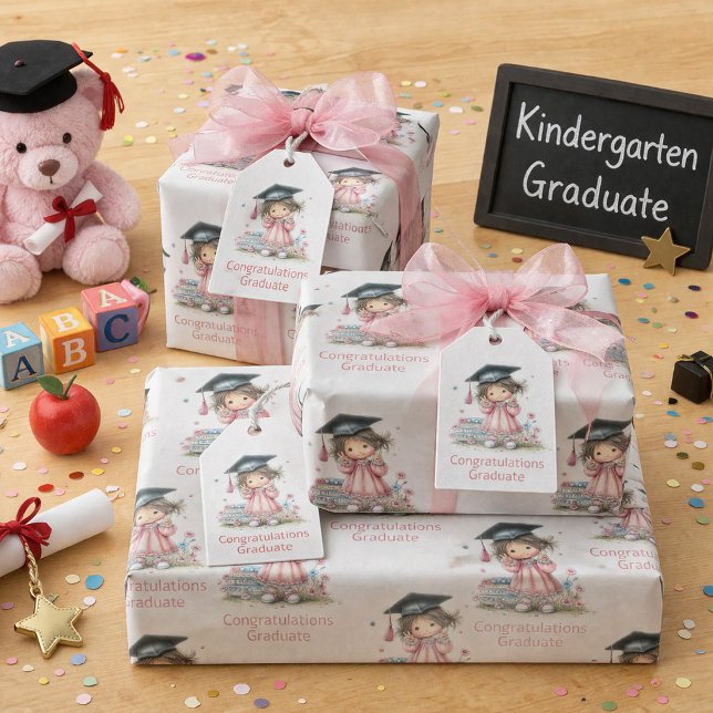 Whimsical Kindergarten Graduation Celebration  Geschenkanhänger (Von Creator hochgeladen)