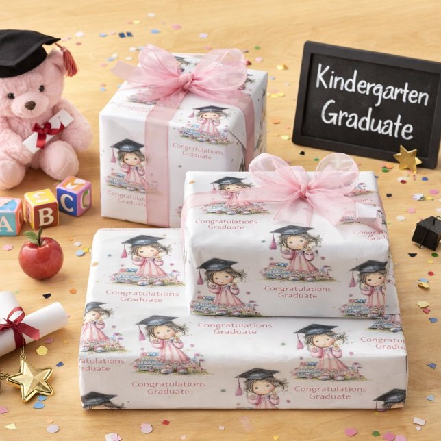 Whimsical Kindergarten Graduation Celebration  Geschenkpapier (Von Creator hochgeladen)